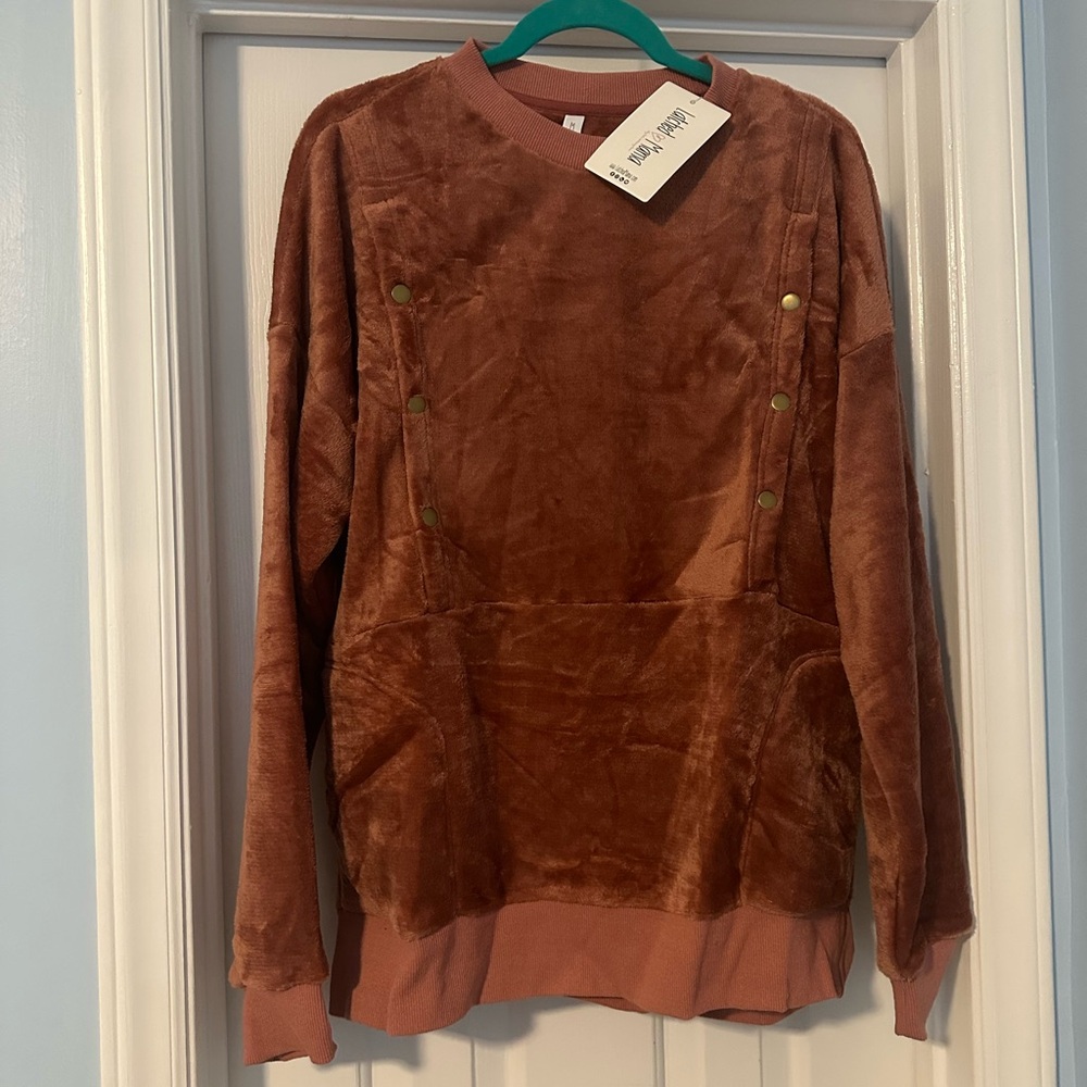 Latched Mama Brown Women's Sweater